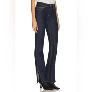 Hailey Low Rise Slim Boot w/ Slit Hem